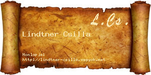 Lindtner Csilla névjegykártya